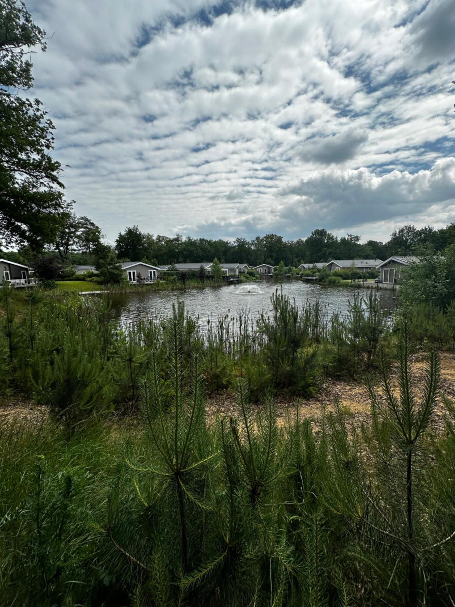 Dubbele Chalet Op Recreatiepark Topparken Op De Veluwe In Beekbergen Met Grote Vrije Tuin En Eigen Parkeerplaats Esterno foto